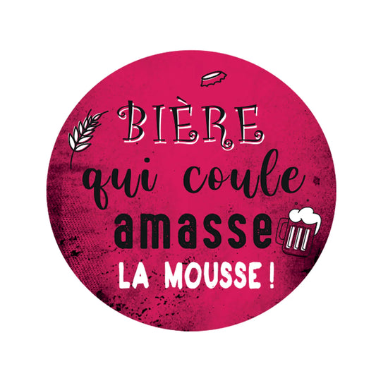 Porte-clé décapsuleur Ivo métal - Bière qui coule amasse la mousse