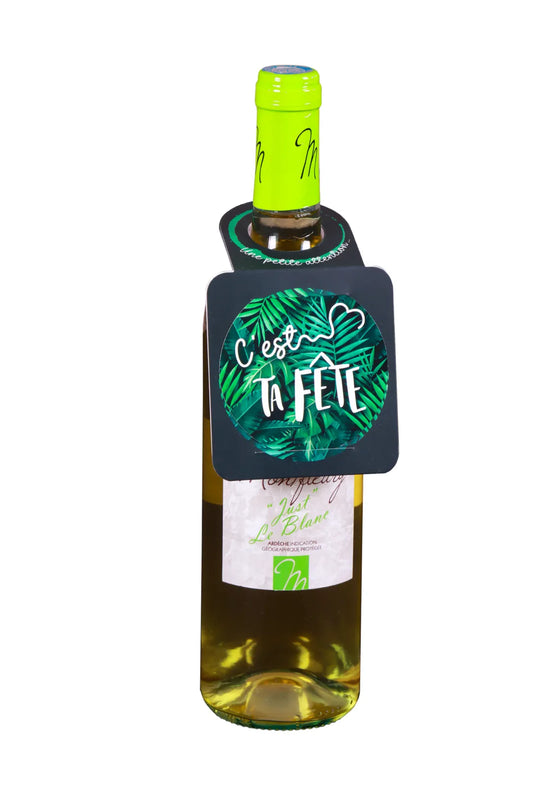 Message card/Victoria bottle neck with anti-drip disc - It's your party