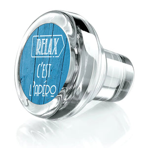 Vinolok crystal stopper - Relax, it's aperitif time