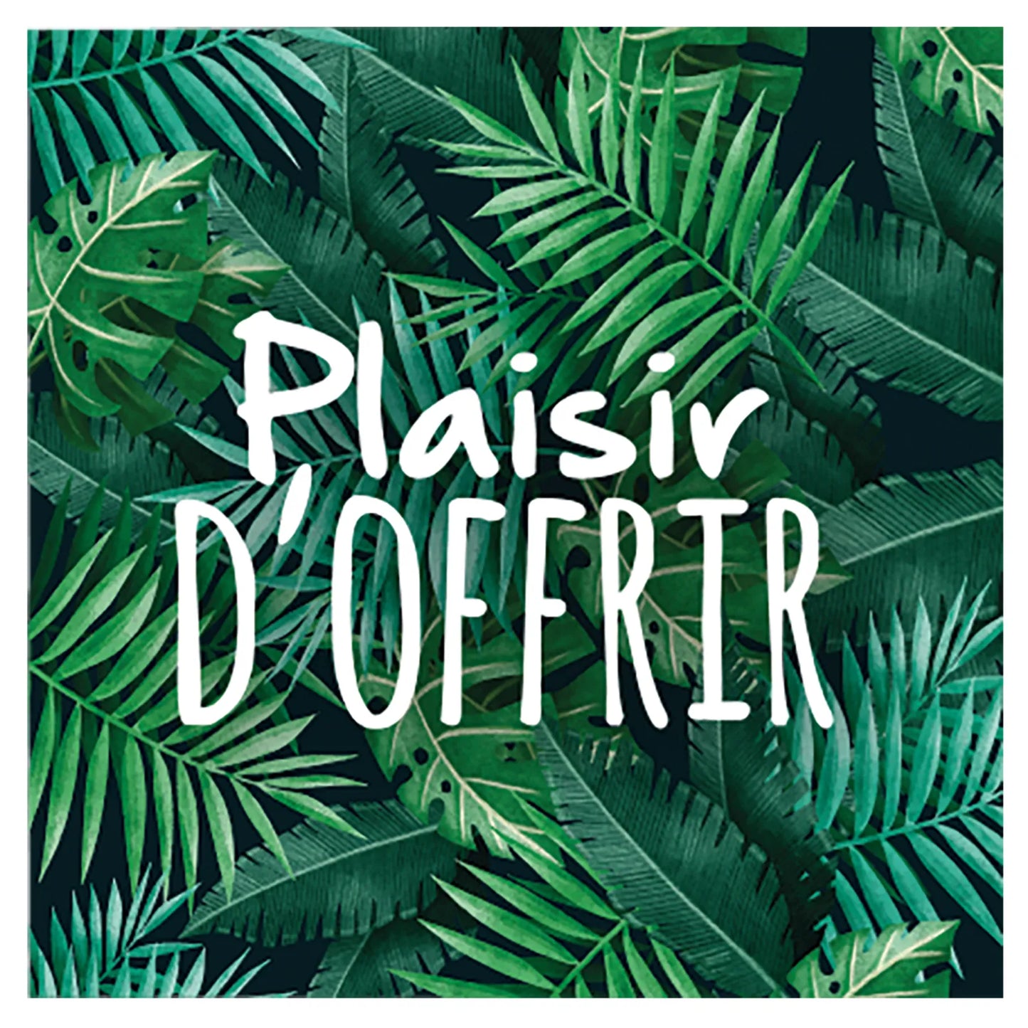 Etiquette adhésive Exotic carrée - Plaisir dOffrir (boîte de 500)