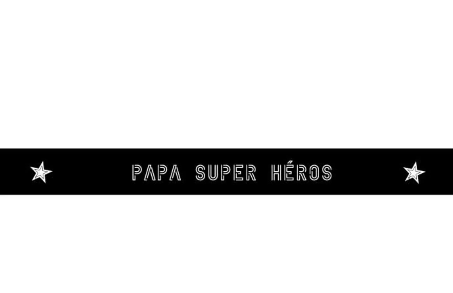 Ernest straw hat with black/white band - Superhero Dad