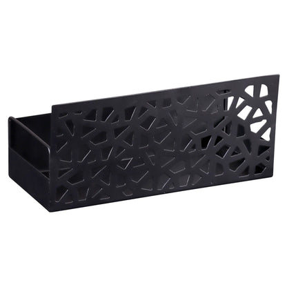 Support Oscar métal noir design géometric 27x10x11cm