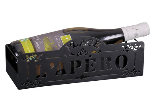 Oscar black metal stand, aperitif place setting, 27x10x11cm