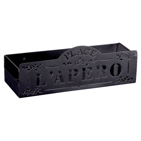Oscar black metal stand, aperitif place setting, 27x10x11cm