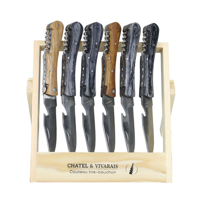 Chatel corkscrew knife with matching wooden handle