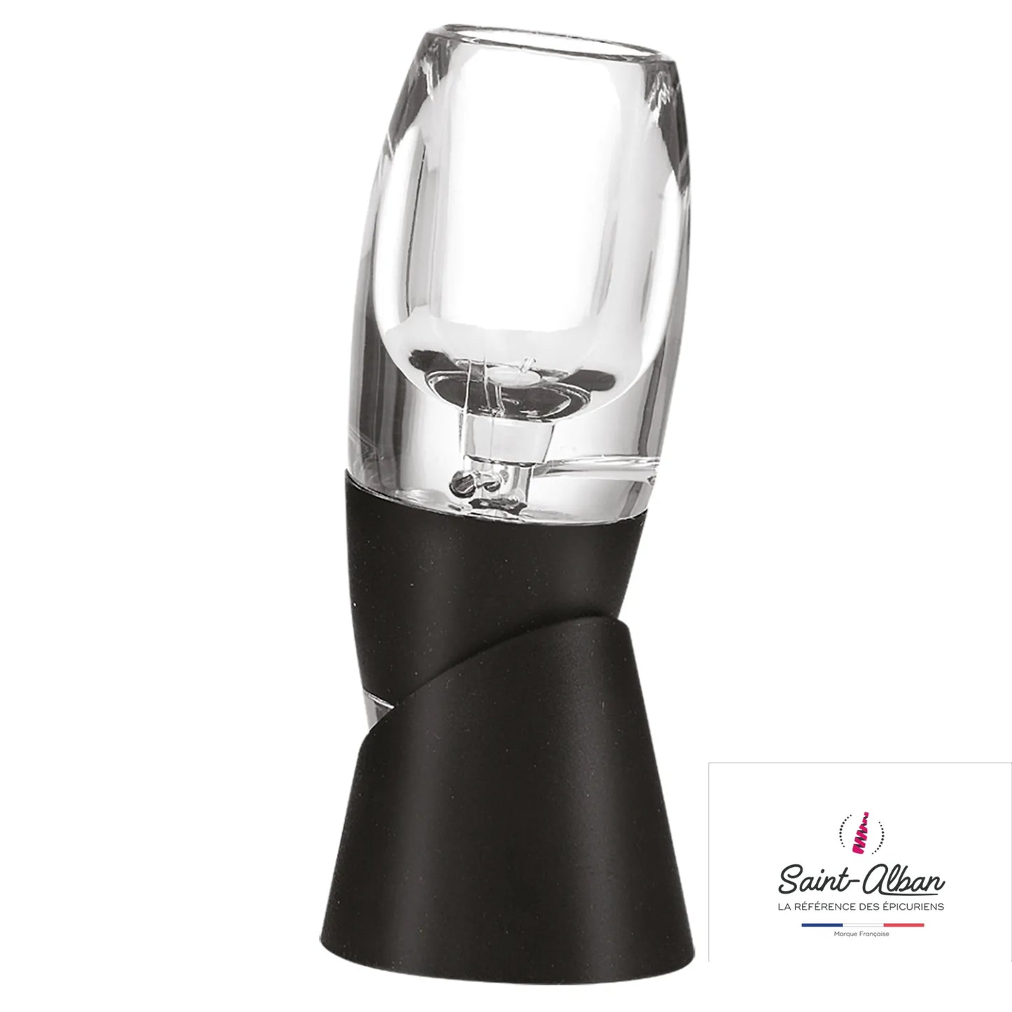 Aérateur/décanteur translucide socle noir Bill Saint Alban