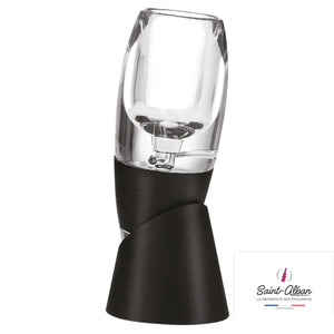 Translucent aerator/decanter with black base by Bill Saint Alban
