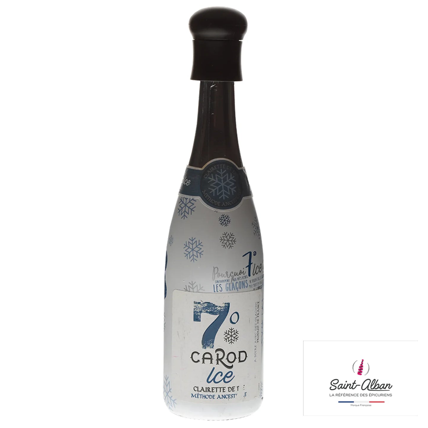 Leo black PVC wine/champagne expansion stopper from Saint Alban