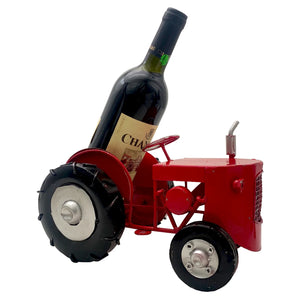 Support bouteille Félix métal rouge Tracteur