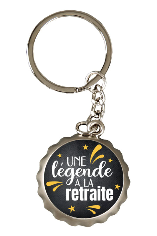 Porte-clé décapsuleur Ivo métal - Une légende à la retraite