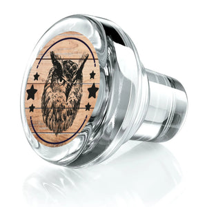 Vinolok Crystal Stopper - Owl