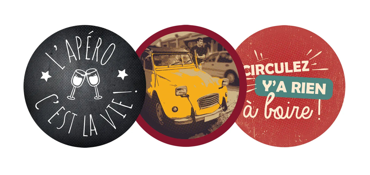 Vinodisc anti-drip disc in assorted aluminium designs (3 pieces)