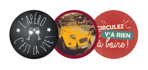 Vinodisc anti-drip disc in assorted aluminium designs (3 pieces)