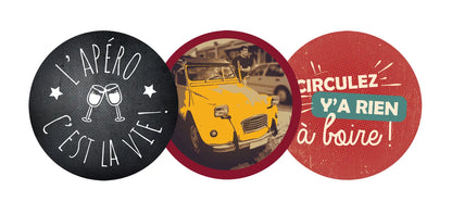 Vinodisc anti-drip disc in assorted aluminium designs (3 pieces)