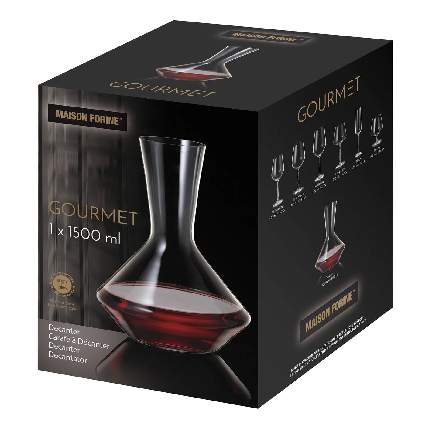 Braquet Crystal Decanter 1.5L Maison Forine