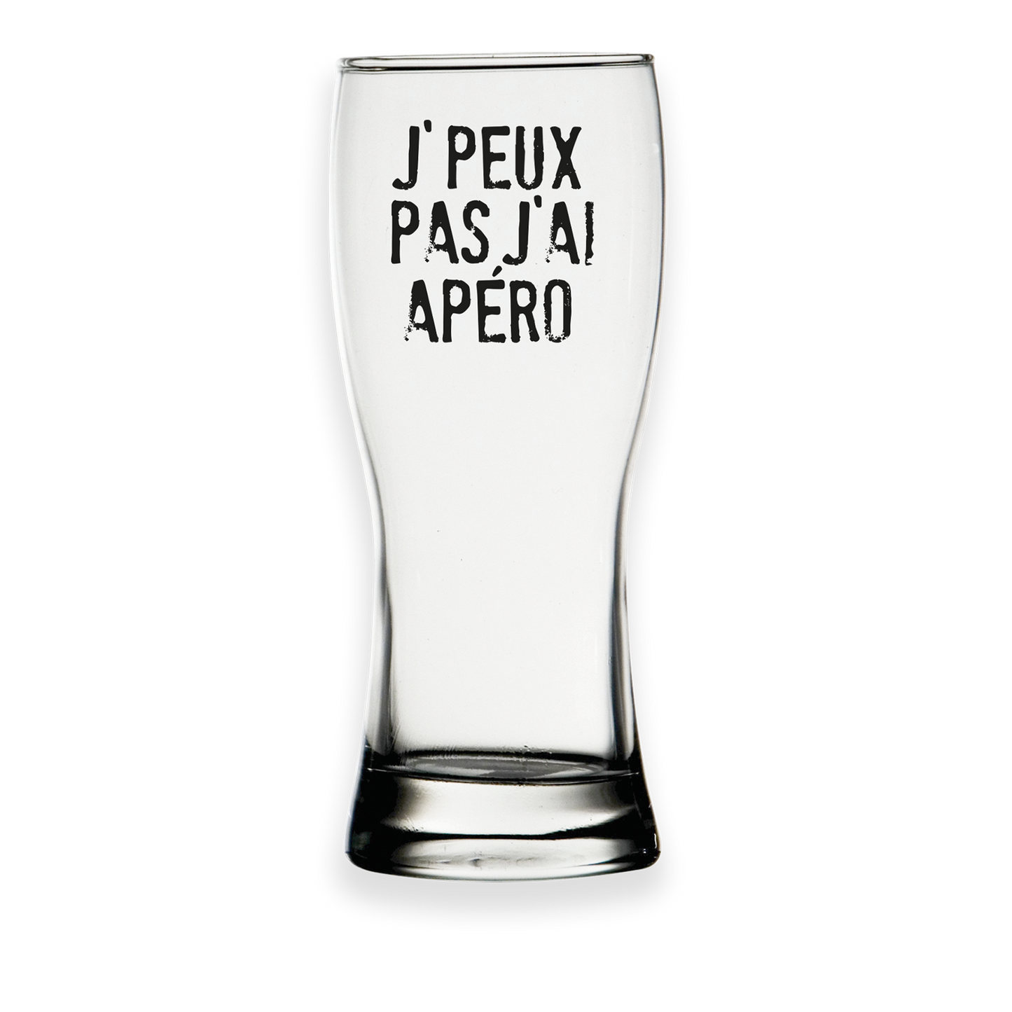 Bobby beer glass, 45cl, decorated black - I can't, I have drinks