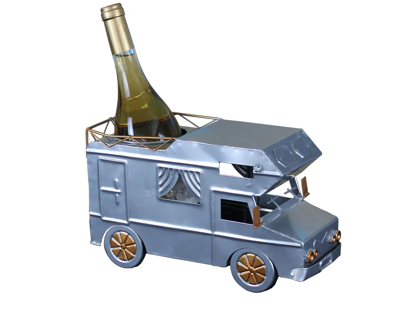Support bouteille Félix métal gris/cuivre - Camping car