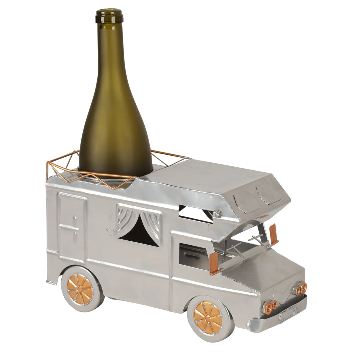 Support bouteille Félix métal gris/cuivre - Camping car