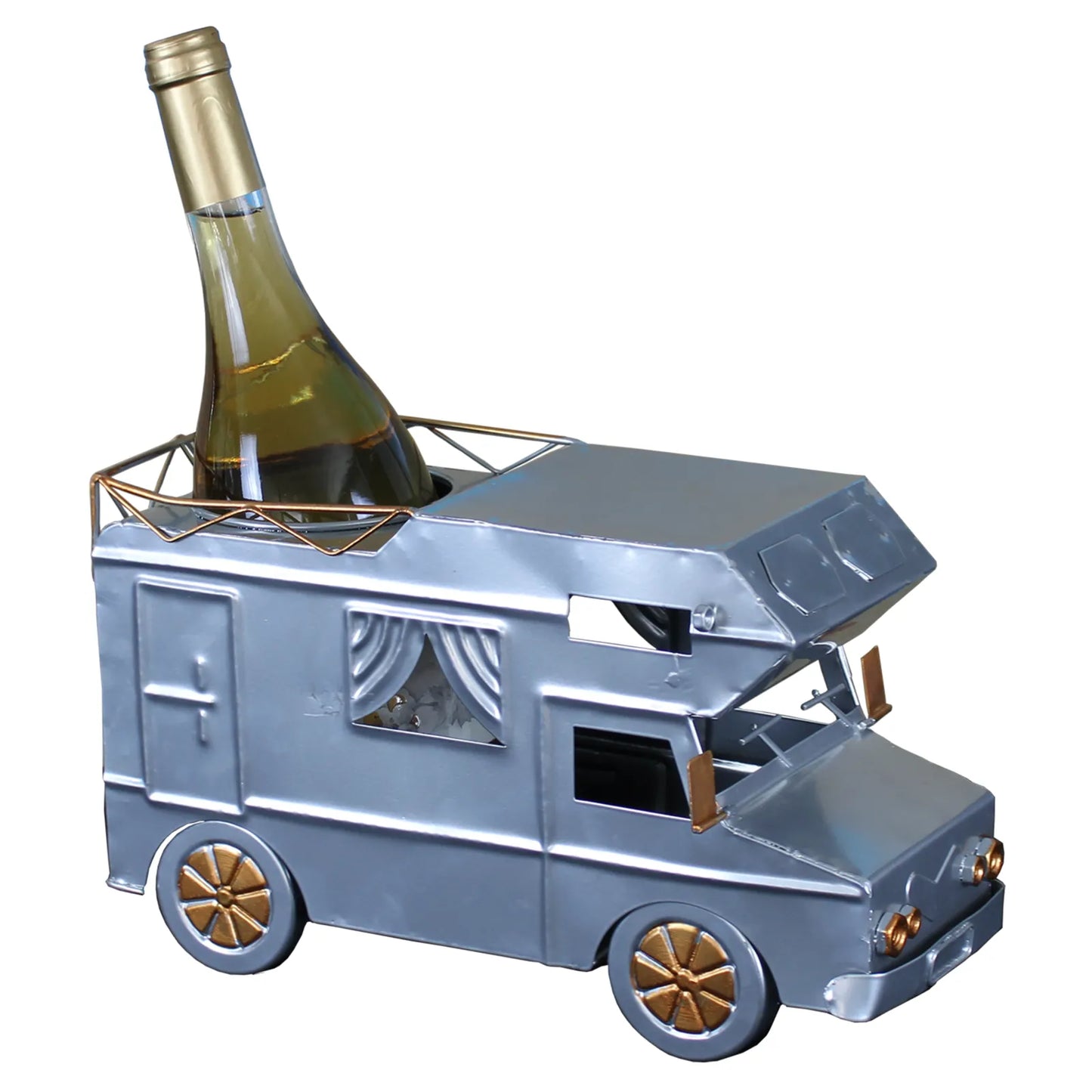 Support bouteille Félix métal gris/cuivre - Camping car