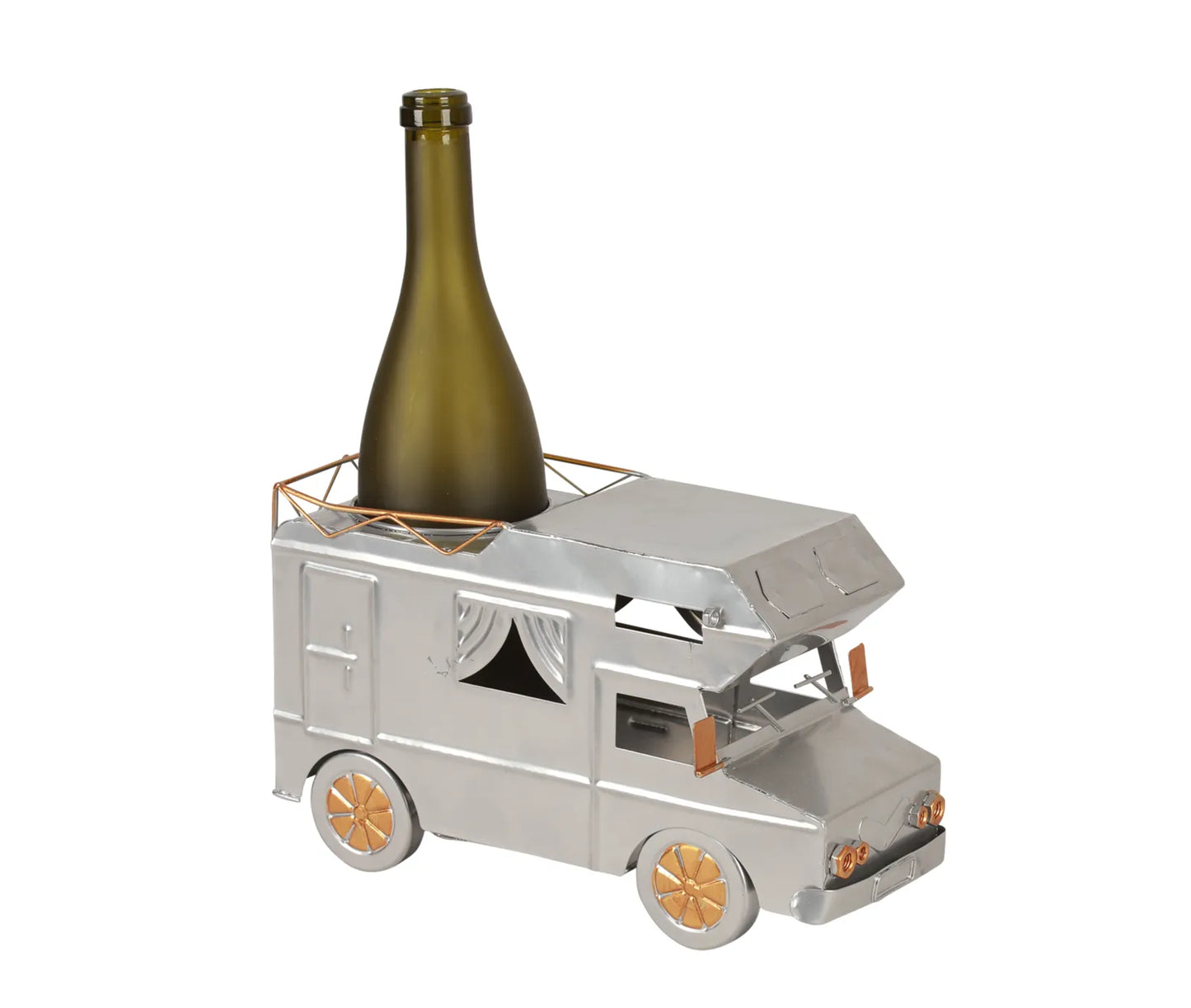 Support bouteille Félix métal gris/cuivre - Camping car