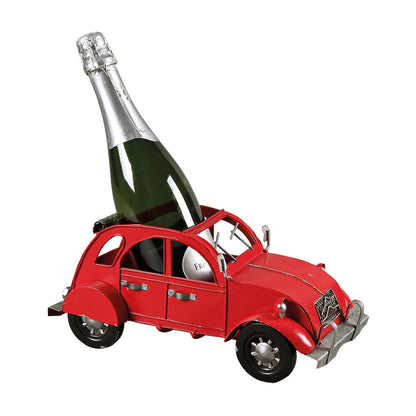 Support bouteille Félix métal rouge - 2CV