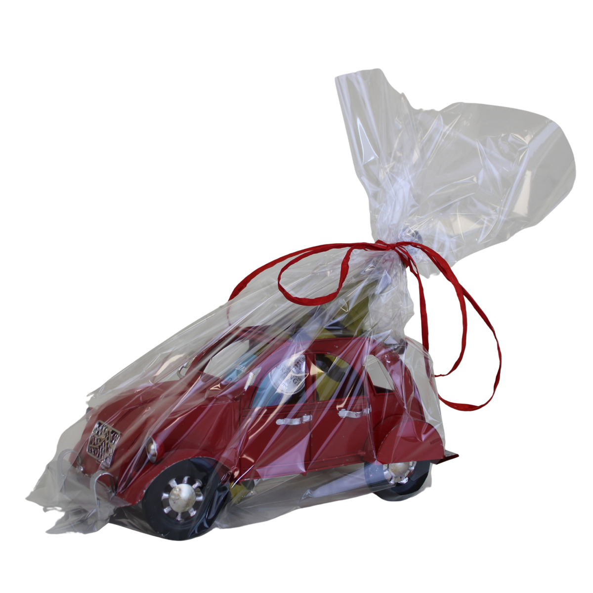 Support bouteille  métal rouge - 2CV - Félix