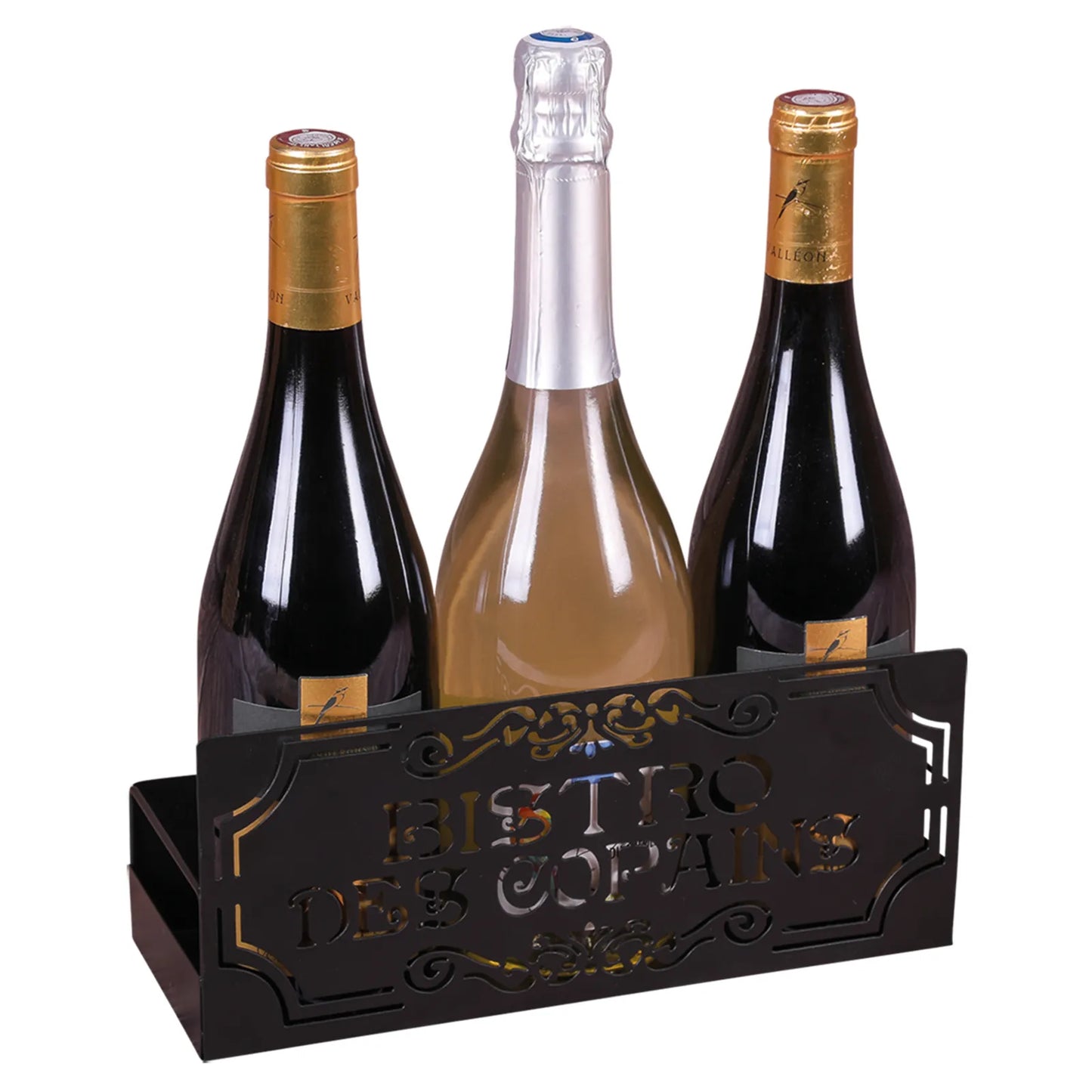 Support Oscar métal noir design Bistrot des Copains 27x10x11.5cm