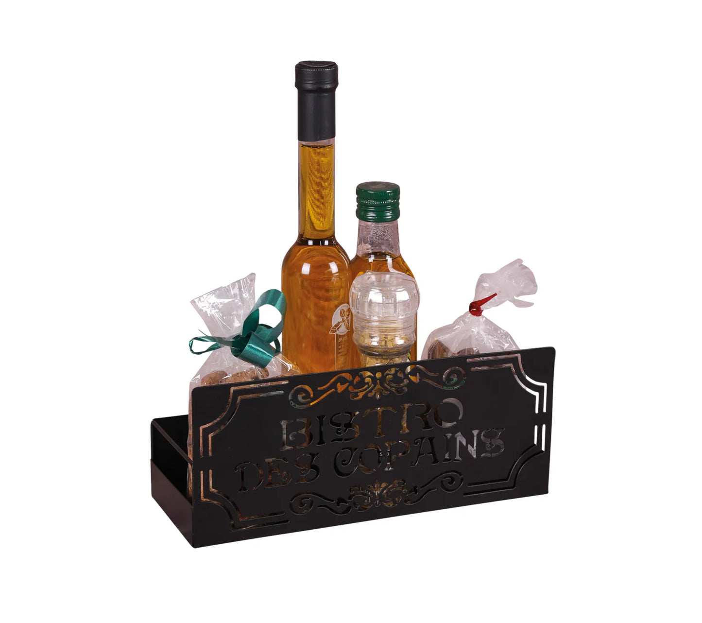 Support Oscar métal noir design Bistrot des Copains 27x10x11.5cm