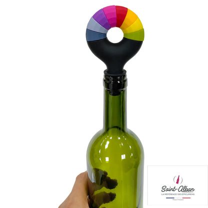 Bouchon et marque verre Roméo noir/multicouleur Saint Alban (8 pièces)