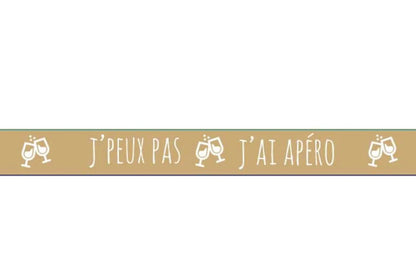 Chapeau Ernest paille bandeau beige/blanc - Jpeux pas jai apéro