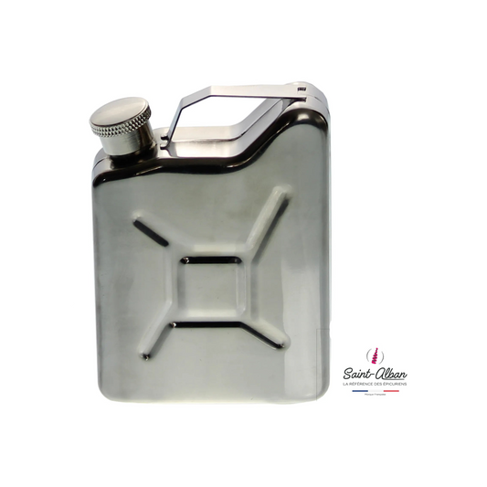 Flasque Jerry inox 4oz/12cl forme jerican Saint Alban
