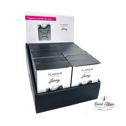 Flasque Jerry inox 4oz/12cl forme jerican Saint Alban