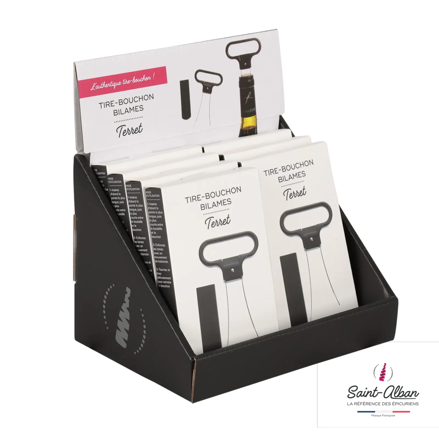 Saint Alban black bi-blade Terret corkscrew