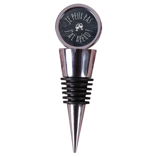 Bouchon Maurice métal - "Je peux pas j'ai apéro"