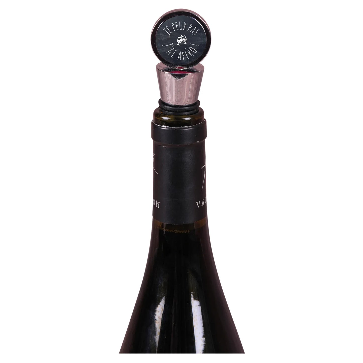 Bottle stopper Maurice metal - "I can't, I have aperitif"