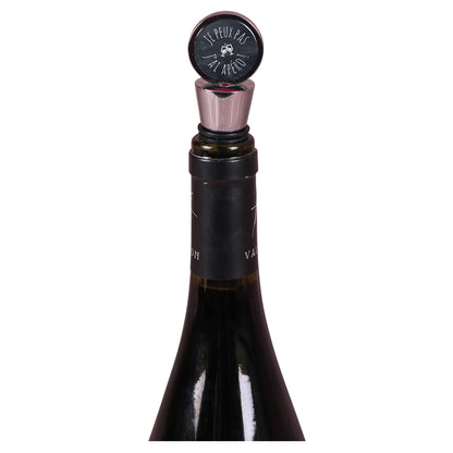 Bottle stopper Maurice metal - "I can't, I have aperitif"