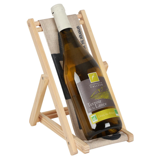 Support bouteille Valentina bois toile - Apéro