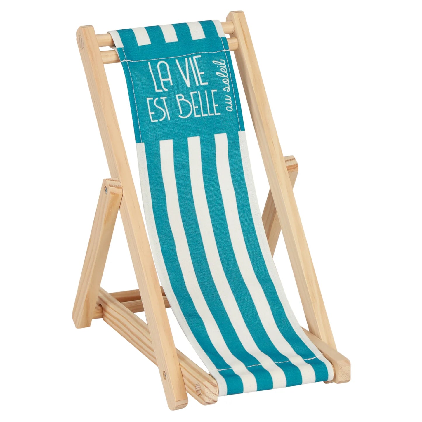 Support bouteille Valentina bois toile - La vie est belle...
