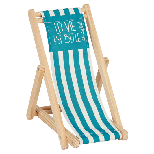 Support bouteille Valentina bois toile - La vie est belle...