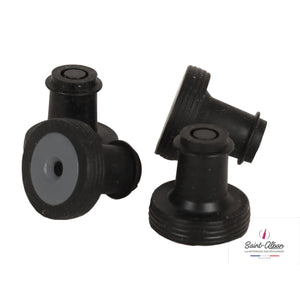 Bouchon silicone Elena noir pour pompe à vide Saint Alban (4 pièces)