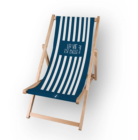 Chaise Valentina XXL adulte bois toile - La vie est belle...