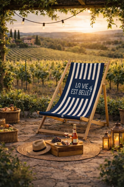 Valentina XXL adult chair in wood and canvas - Life is beautiful...