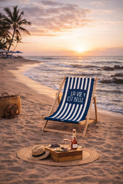 Valentina XXL adult chair in wood and canvas - Life is beautiful...