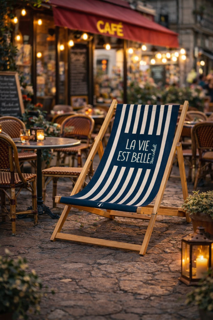 Valentina XXL adult chair in wood and canvas - Life is beautiful...