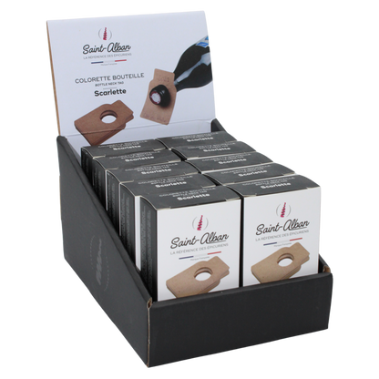Colorette pendant card Scarlette brown kraft Saint Alban (50 pieces)