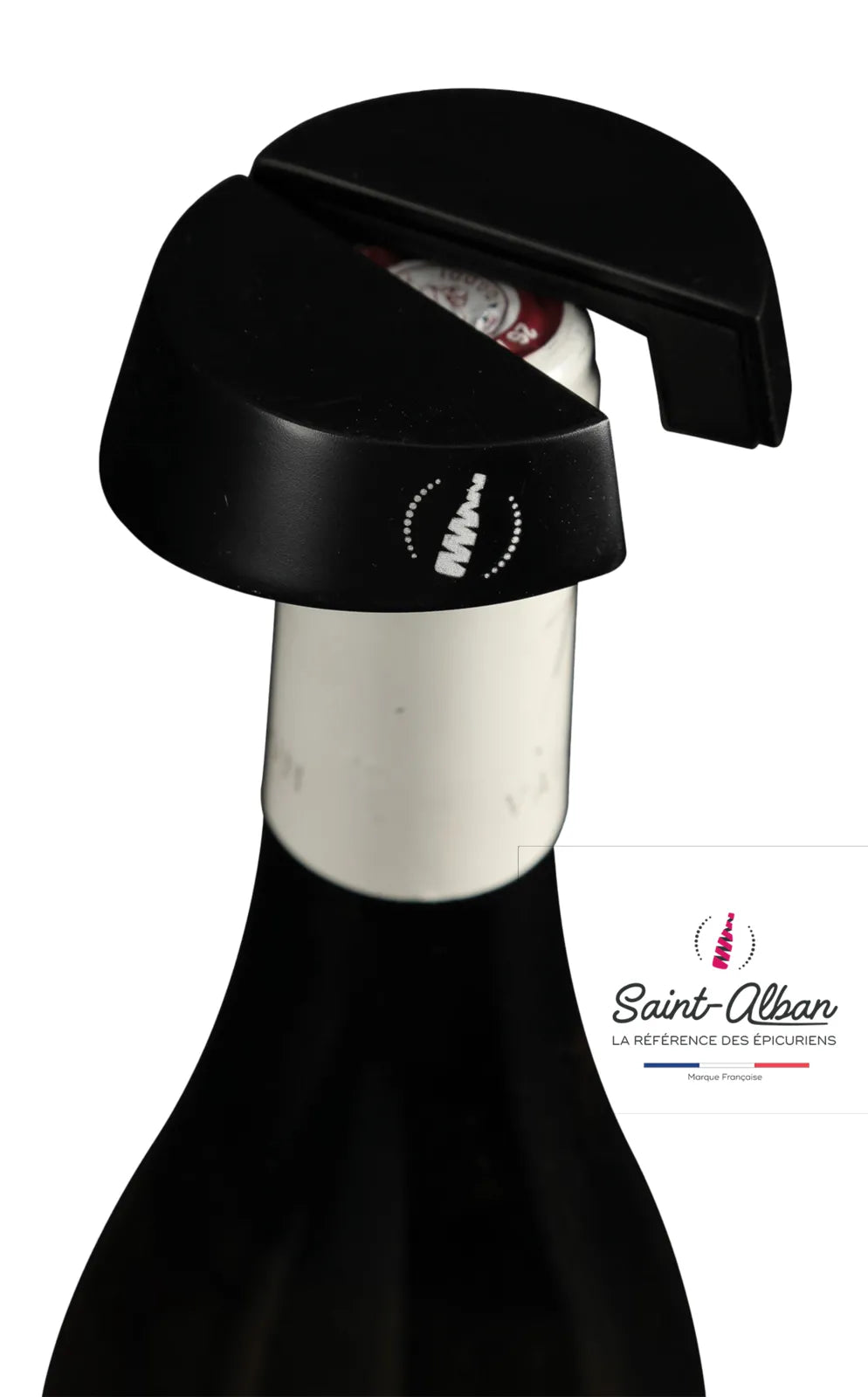 Deric capsule cup, black lacquered zinc, Saint Alban