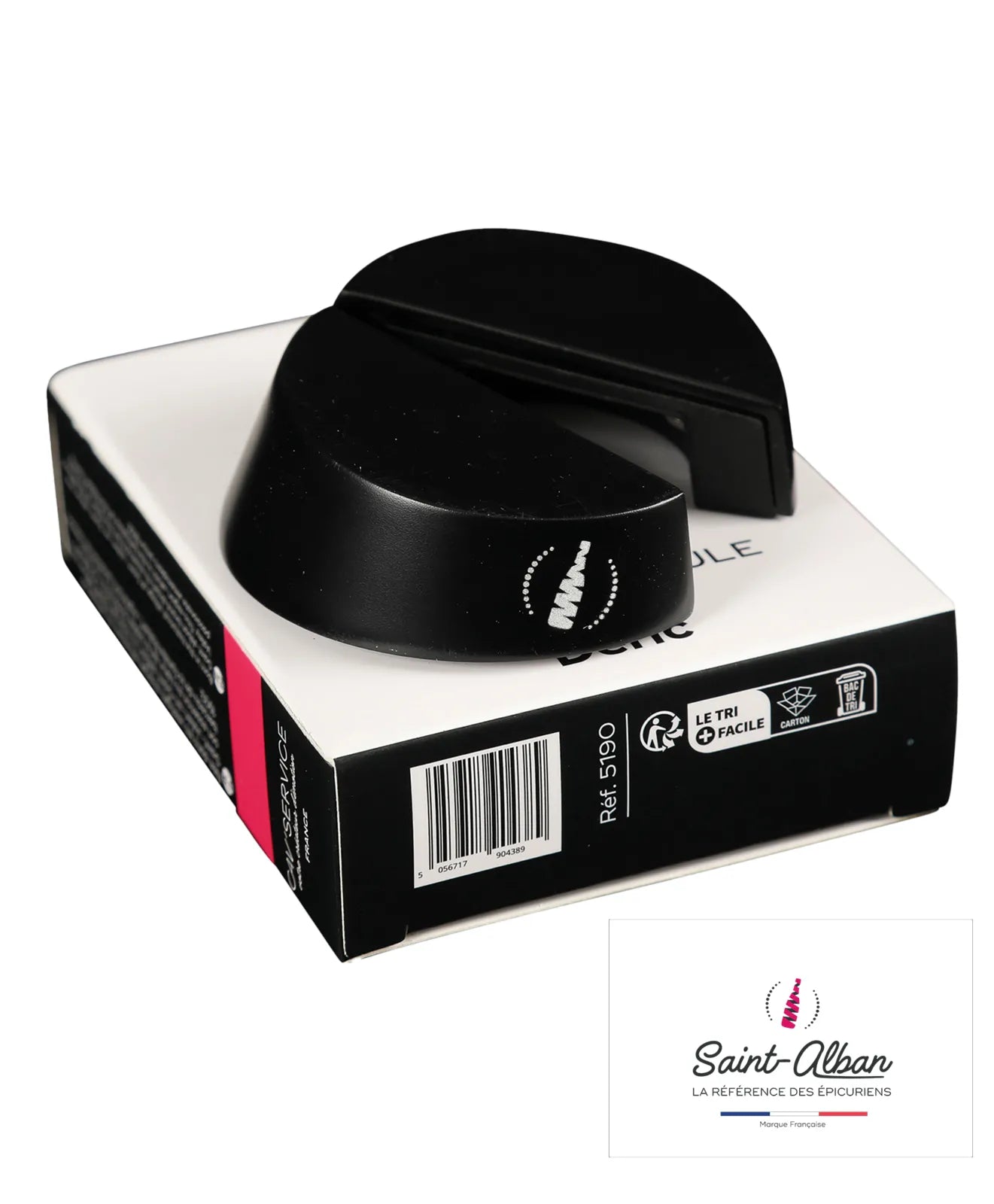 Deric capsule cup, black lacquered zinc, Saint Alban