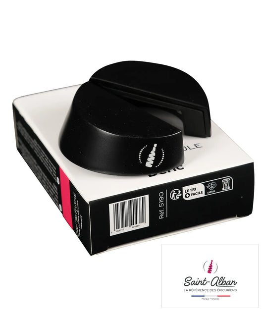 Coupe capsule Déric zinc laqué noir Saint Alban