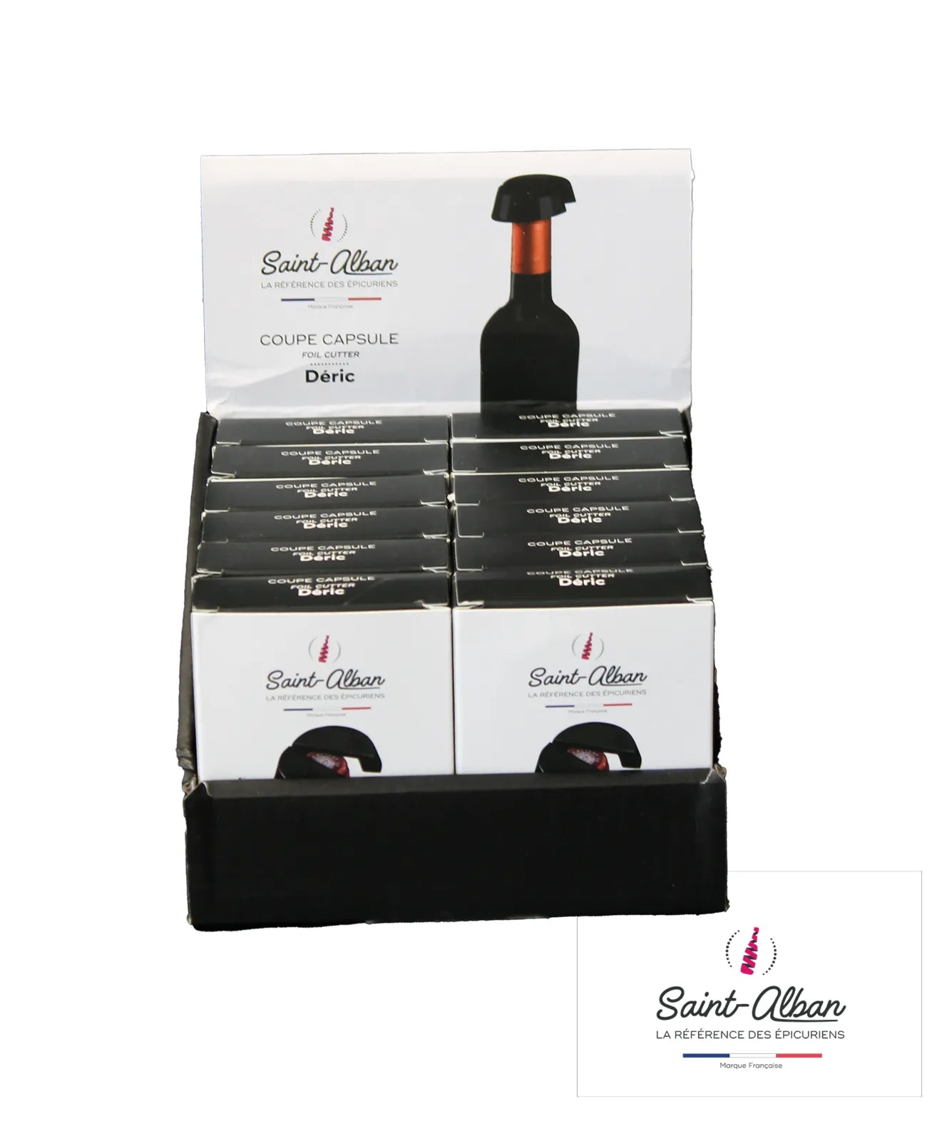 Deric capsule cup, black lacquered zinc, Saint Alban