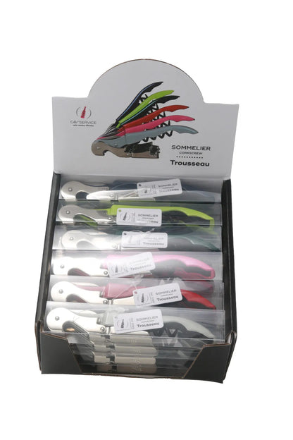 Sommelier Trousseau flashy double appui 6 couleurs assorties